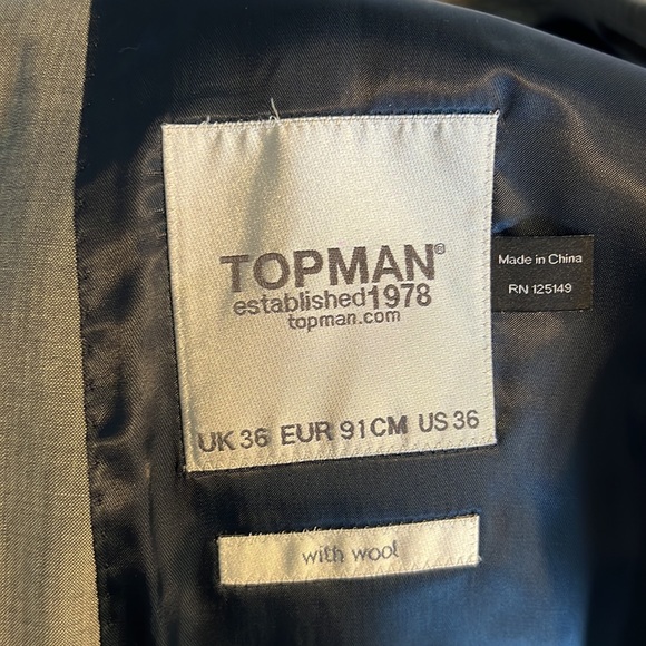 Light grey Topman suit jacket - US 36 - Picture 2 of 5
